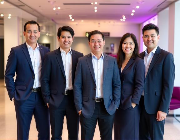 Horizon Wisdom senior AI educators at 7 Orange Grove Road Singapore office